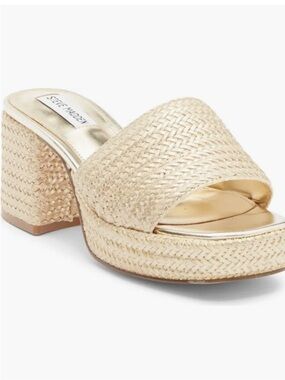Steve Madden  Troyye Woven Platform Slide Sandals